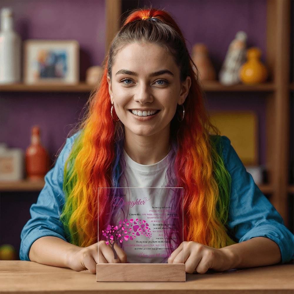 Beautiful Daughter Keepsake Gift ~ Love for Eternity ~ Color Changing Lamp